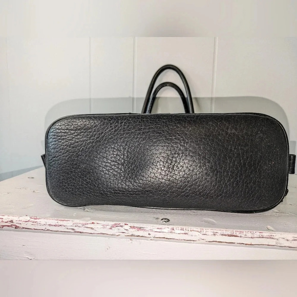 Dooney & Bourke Satchel in Black All Weather Leather Pebbled Vintage Large - Picture 6 of 13